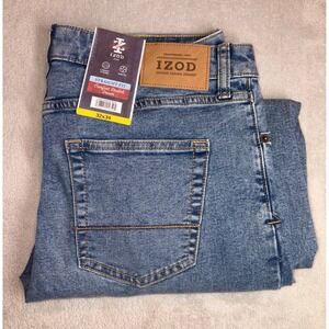 IZOD Mens Straight‎ Fit Comfort Stretch Denim Jeans Size 32x34 NEW